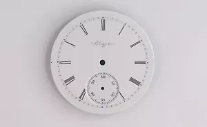 16S Elgin Taschenuhr Porzellan Zifferblatt 1304 - Bild 1 von 2