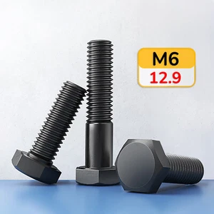 M6 Sechskantschrauben / Schrauben, 10,9 legierter Stahl, metrisch 1,0 grob DIN 933 931 Gewindebohrer - Bild 1 von 27