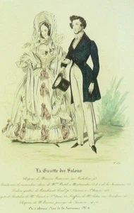 Mode-Gravur Gazette des Salons 1830 Nr. 130 Venezianische Rove von Chiffon - Bild 1 von 1