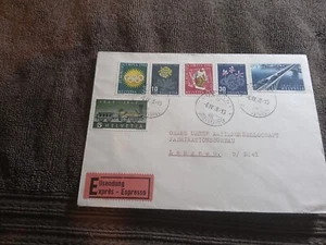 SWITZERLAND-ATTRACTIVE 1948-SWISS EXPRESS COVER WITH FINE FRANKING - Picture 1 of 4