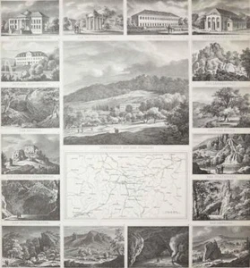 BAD LIEBENSTEIN - Souvenirblatt - Lithographie um 1840 - Bild 1 von 4