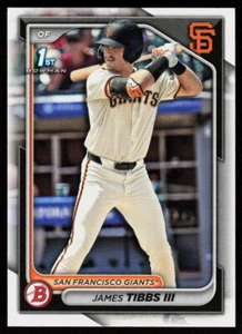 2024 BOWMAN DRAFT JAMES TIBBS III #BD-40 Baseball GIGANTI 1° - Foto 1 di 2