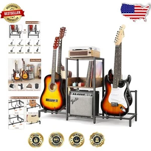 Multi-Instrument 4-stufiger Gitarrenhalter - Bodenständer mit verstellbarem Schutz - Bild 1 von 11