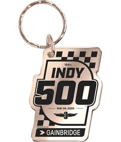 Indy 500 Unisex 2020 Event Key Chain Souvenir, Black Cover