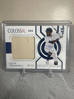 2021 Panini National Treasures Taylor Trammell Rookie  Colossal Bat Relic 09/10  - Image 1 of 2