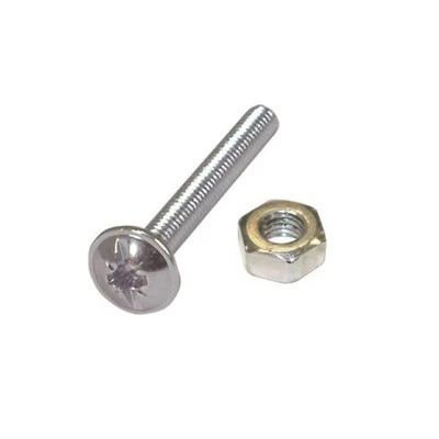 ABRAFIX Handy Pack Nut & Combislot (Flange Head) Screw Bolt - M4 4mm x 15mm 10pk Zinc