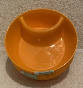 7 Pc The Spring Shop Orange Snack & Dip Divided Bowls 6" x 2" - NEW - Picture 1 of 4