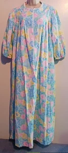 Saybury II Vintage House Dress Lounge Mumu Pastel Floral Nightie Small USA - Picture 1 of 17