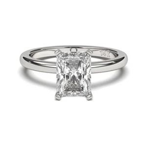 1.50ct Radiant Cut IGI Certified Lab Grown Diamond Engagement Ring 14k Gold - Picture 1 of 7