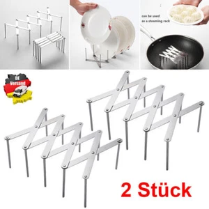 2X Verstellbarer Deckelhalter Rippchenhalter aus Edelstahl Spareribs Halter J - Bild 1 von 12