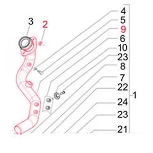Collettore di Scarico con P.I. ORIGINALE per Piaggio MP3 400 IE LT 2008-2012 - Foto 1 di 1