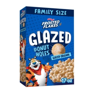 Kellogg's Frosted Flakes Glazed Original Donut Holes Cereal 17 oz - Picture 1 of 3