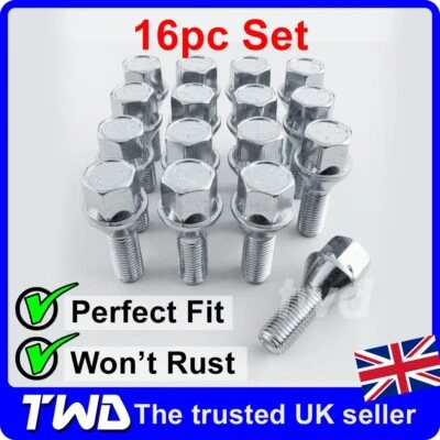 16 ALLOY WHEEL BOLTS FOR VAUXHALL ASTRA E/F/G/H (79-09) M12x1.5 NUT LUG STUD - Image 1 of 4