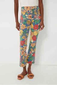 Mother hustler Flood High Rise Jeans fresh Blooms Floral Print Size 29 - Picture 1 of 11