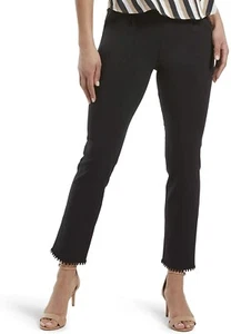 HUE 254170 Women's Crochet Hem Black Loafer Skimmer Leggings Size S - Picture 1 of 2