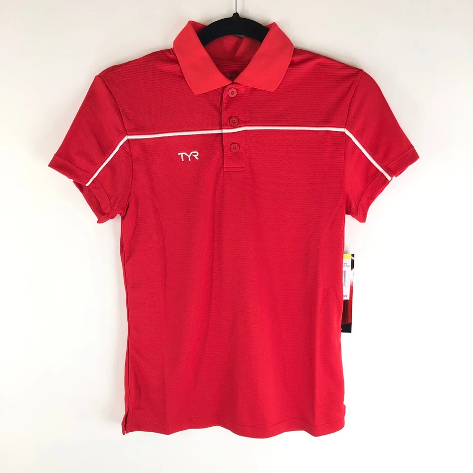 TYR Women's Alliance Tech Polo - Red Textured - TPOC6A - Size XS -