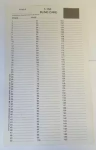 x 5 GRATTA E VINCI CIECHI 1-150 - RACCOLTA FONDI 150 NUMERI STILE DOMINO CARD - Foto 1 di 1
