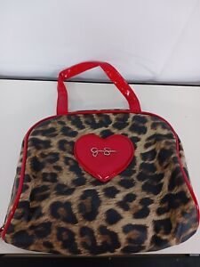 Vintage Jessica Simpson Leopard Print Handbag Travel Bag