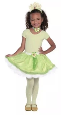 TIANA DRESS UP SET Disney Princess & Frog birthday party supplies 4-6yrs Sm B1 - Image 1 of 4