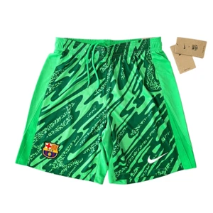 Nike FC Barcelona 24/25 Goalkeeper Soccer Shorts Green Home Men's Medium Dri-Fit - Picture 1 of 7