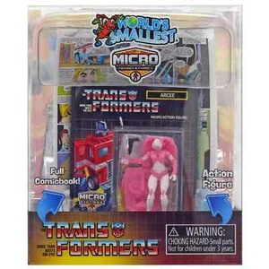 World’s Smallest Transformers Micro Figure & Miniature Comic Book - Arcee (New) - Picture 1 of 1