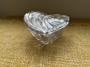 Gorham Leaded Crystal Heart Shaped Trinket Jewelry Vanity Box