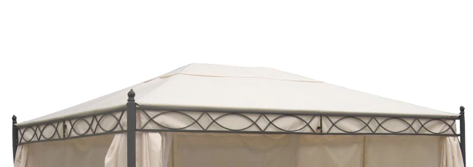 DEGAMO Ersatzdach Pavillondach Dachplane für Pavillon RIVOLI 3x4 Meter ecru wasserdicht