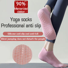 90% Cotton Socks Cotton Non-Slip Silicone Indoor Fitness Pu Women'S Mesh Spo P❤M