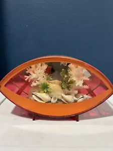 JAPANISCHES NAUTISCHES LUCITE DIORAMA CHINOISERIE OZEAN DISPLAY - Bild 1 von 5