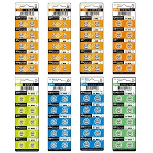 Watch Batteries 80PCS - AG0 AG1 AG3 AG4 AG5 AG7 AG10 AG13 1.5V Alkaline LR41 ... - Picture 1 of 7