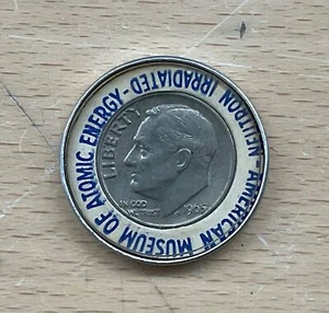 1965 Irradiated Roosevelt Dime American Museum of Atomic Energy Capsule - Picture 1 of 1