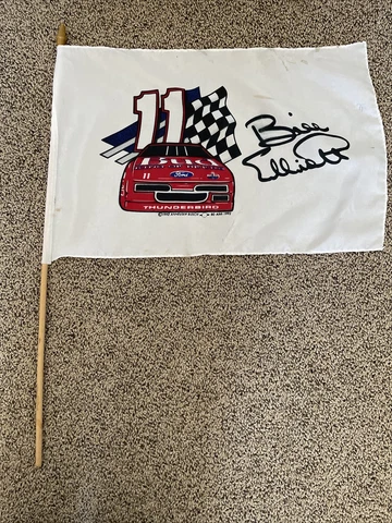 VINTAGE BILL ELLIOTT 11 NASCAR SOUVENIR FLAG 1992 ANHEUSER BUSCH Cover