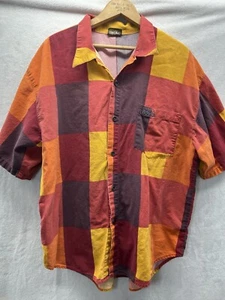 Vtg Mossimo Shirt Mens Large Orange Button Up Short Sleeve 90’s Retro Skate - Picture 1 of 9