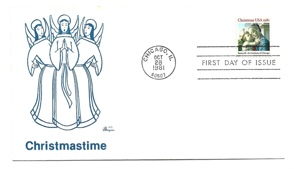 1939 Christmas 1981, Madonna, Bazaar FDC - Image 1 of 1