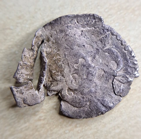 James I Silver Penny Early Hammered Coin Rose Thistle England Pence Damaged Cover