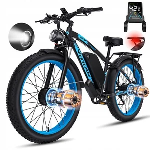 VITILAN H5 3000W 52V 25Ah Doppelmotor Elektrofahrrad 24Zoll FatBike E-MTB 40MPH - Bild 1 von 22