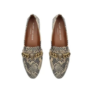 BNIB KURT GEIGER CHELSEA LOAFERS -SNAKE PRINT - BLACK/GREY - UK 7.5/41 RRP: £129