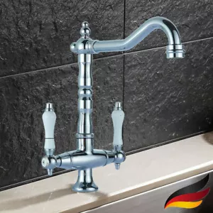 Küchenarmatur Retro Mischbatterie Küche Nostalgie Wasserhahn Spültisch Armatur - Bild 1 von 12