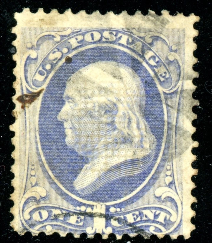 USA 134 1c USED CAT $210 LIGHT "CIRCLE OF WEDGES" FANCY CANCEL - Image 1 of 1