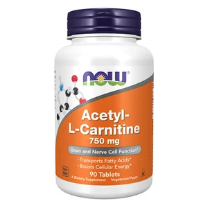 NOW FOODS Acetyl-L-Carnitine 750 mg 90 Tablets - Picture 1 of 7