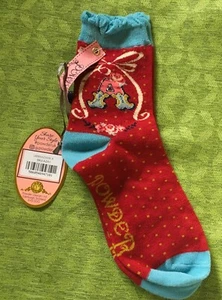 Powder A-Z Womens Ankle Socks - Letter A (Red) Soft Bamboo - Picture 1 of 2