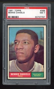Bennie Daniels 1961 Topps #368 casi nuevo PSA 7 - Imagen 1 de 2