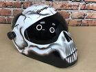 Excellent! Snap-on Face Protector Mask, White Skull, Dark & Clear Lens, BONEHED