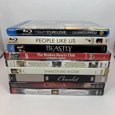 Lot of 9 Romance DVDs and Blu Rays Chocolat Crazy Stupid Love Brokeback Mountain - Image 1 of 4