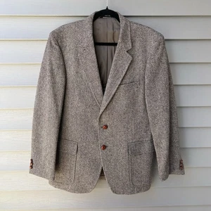 Foreman & Clark Sport Mantel Wolle Vintage Zwei Knopf Sakko Tweed Herren Blazer 42 S - Bild 1 von 19