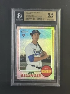 Cody Bellinger 2017 Topps Heritage Chrome Refractor /568 Rookie RC BGS 9.5 - Picture 1 of 2