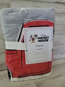 Disney Pottery Barn MICKEY MOUSE Navidad Estándar Almohada Falsa  - Imagen 1 de 2