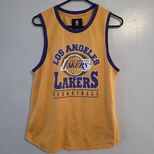 Los Angeles Lakers NBA Mesh Tank Top Retro Basketball Jersey Youth M Gold - Picture 1 of 9
