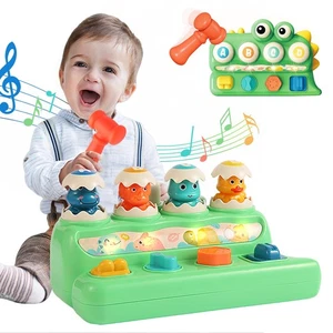 Pop Up Spielzeug für 1 Jahr alte Jungen Mädchen, Dinosaurier Montessori Spielzeug Musical - Bild 1 von 5