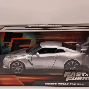 Jada Fast and Furious Brian's Nissan GTR R35 Silver 1/24 Diecast New - Picture 1 of 9